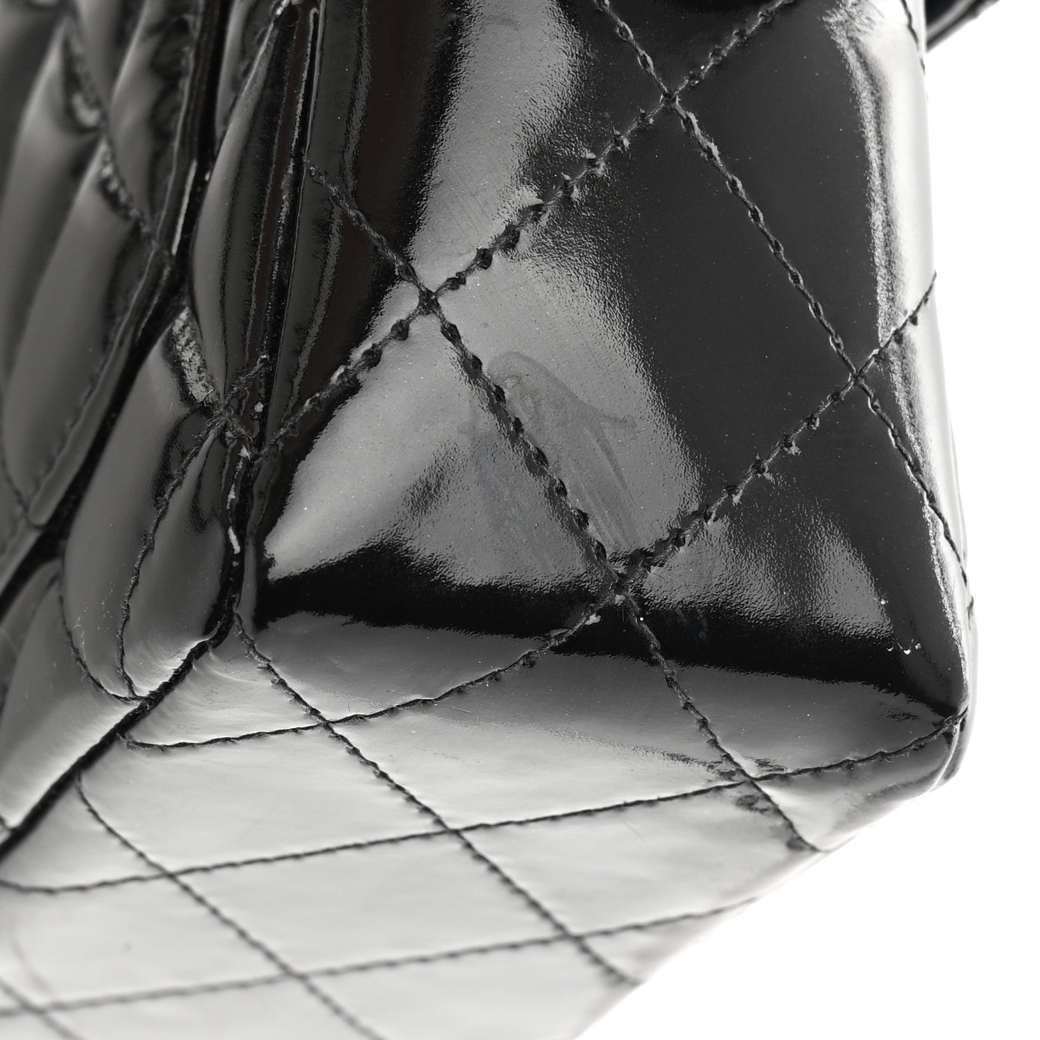 Chanel Patent Calfskin Quilted Mini Square Flap So Black 16 of 18