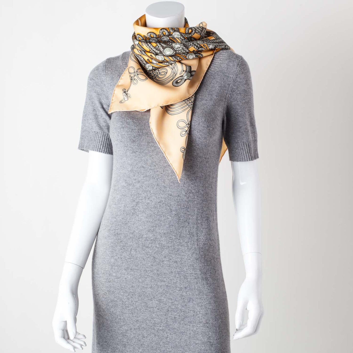 Silk Brandebourgs Scarf 90