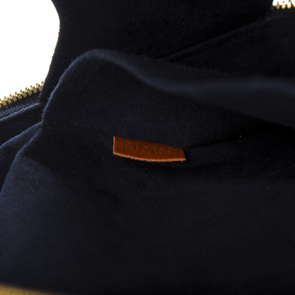 Louis Vuitton Calfskin Reverse Monogram Valisette PM Navy Caramel 10 of 12