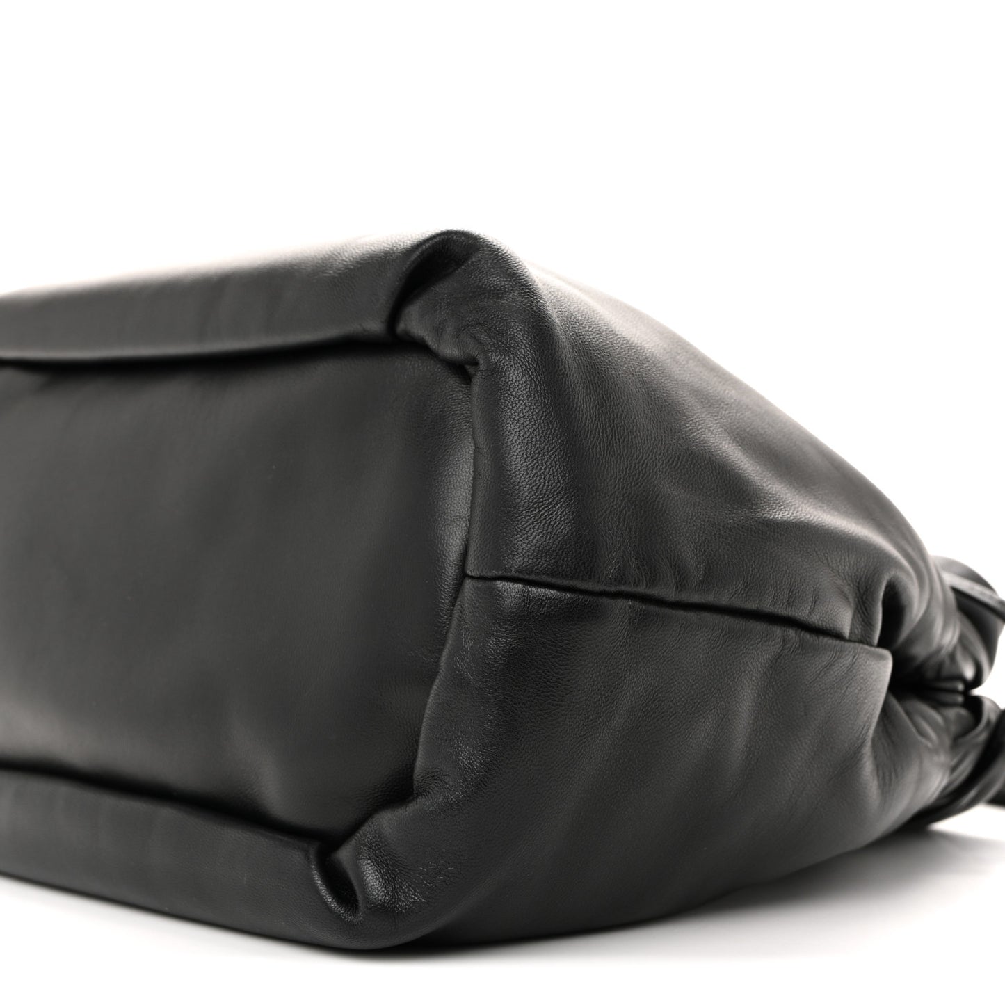 Nappa Drawstring Tote Black