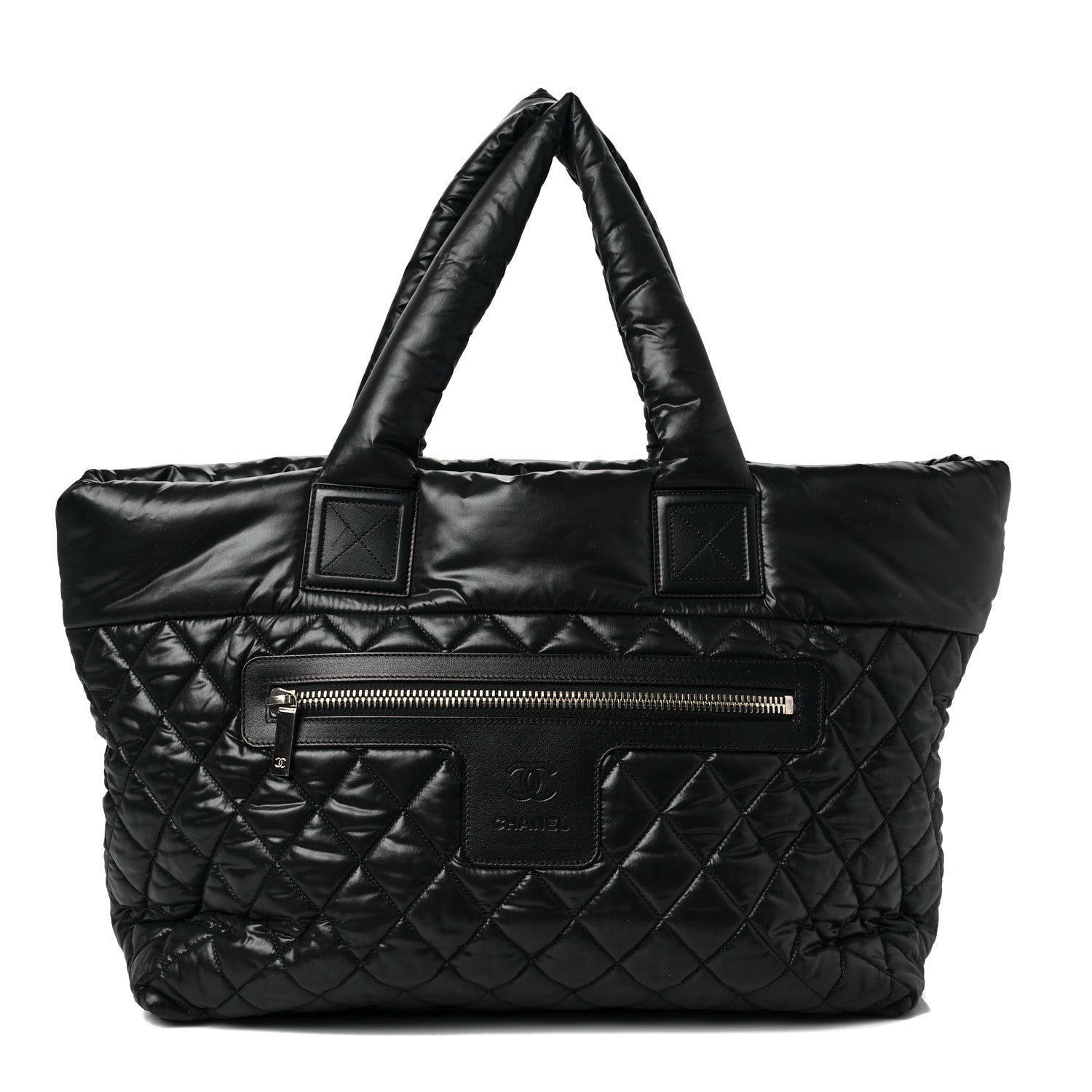 Chanel Nylon Quilted Large Coco Cocoon Tote Black 1 of 8
