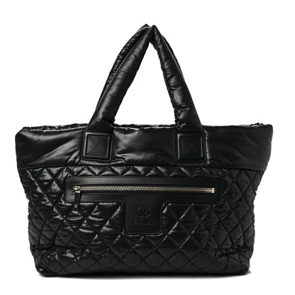 Chanel Nylon Quilted Large Coco Cocoon Tote Black 1 of 8