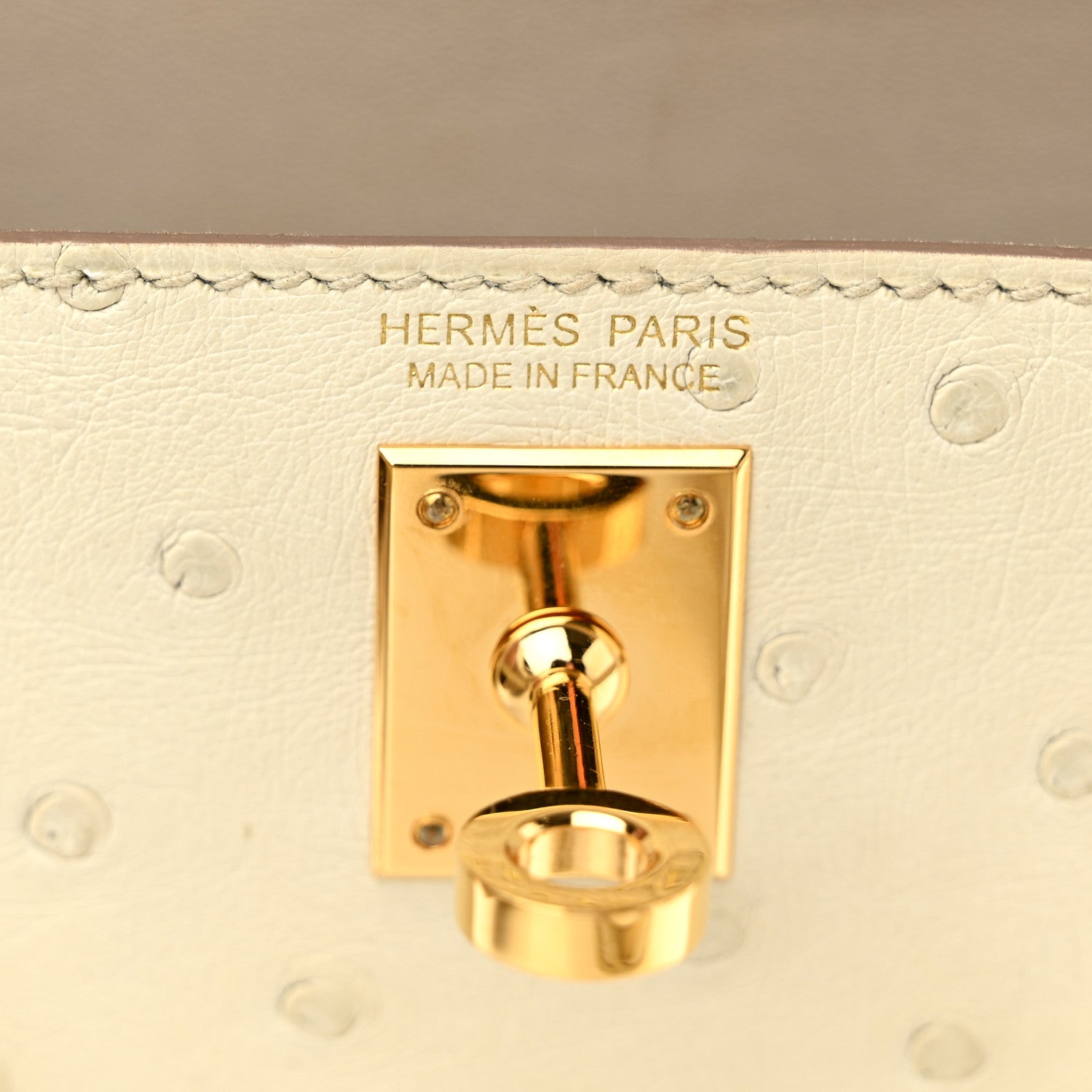 Hermes Ostrich Kelly Sellier Mini 20 Beton 6 of 11