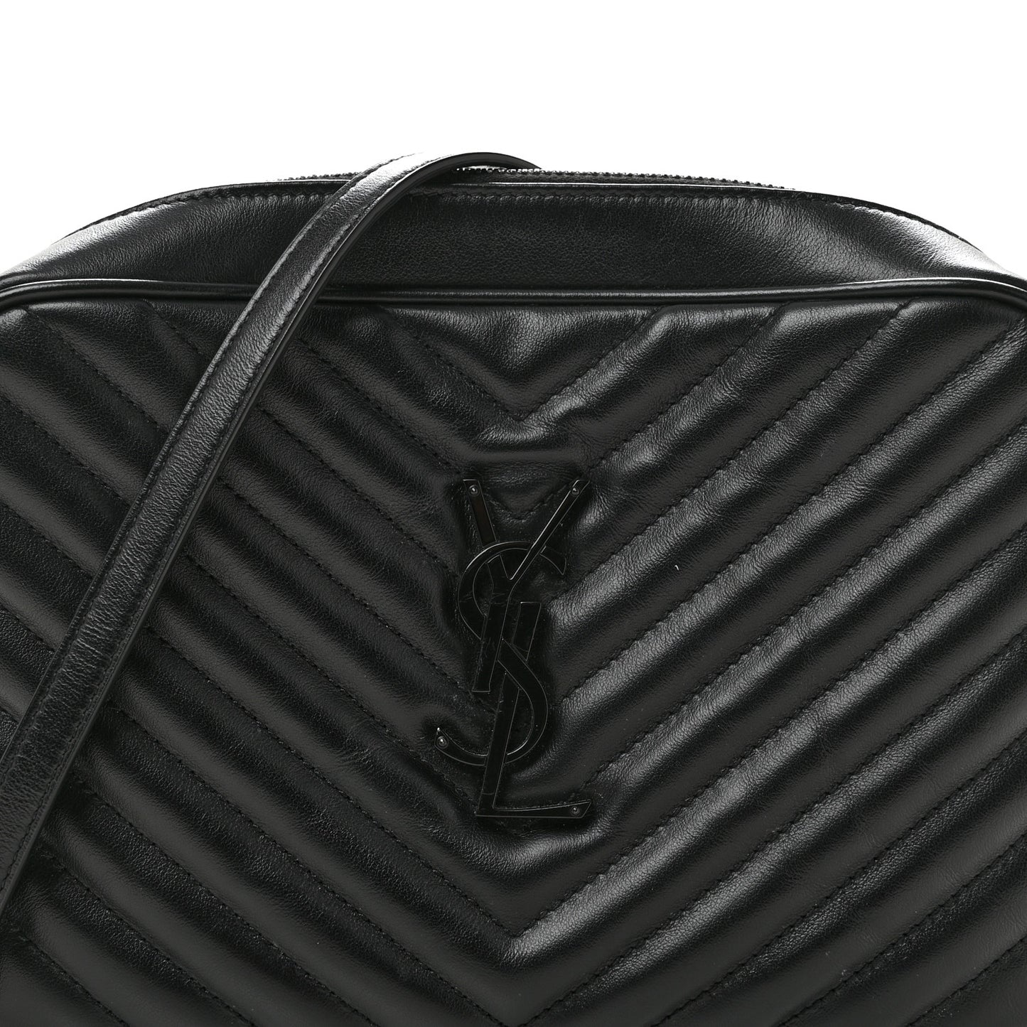Calfskin Matelasse Monogram Monochrome Lou Camera Bag Black