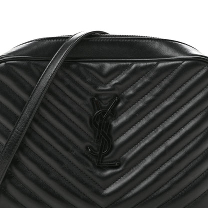 Saint Laurent Calfskin Matelasse Monogram Monochrome Lou Camera Bag Black 8 of 12