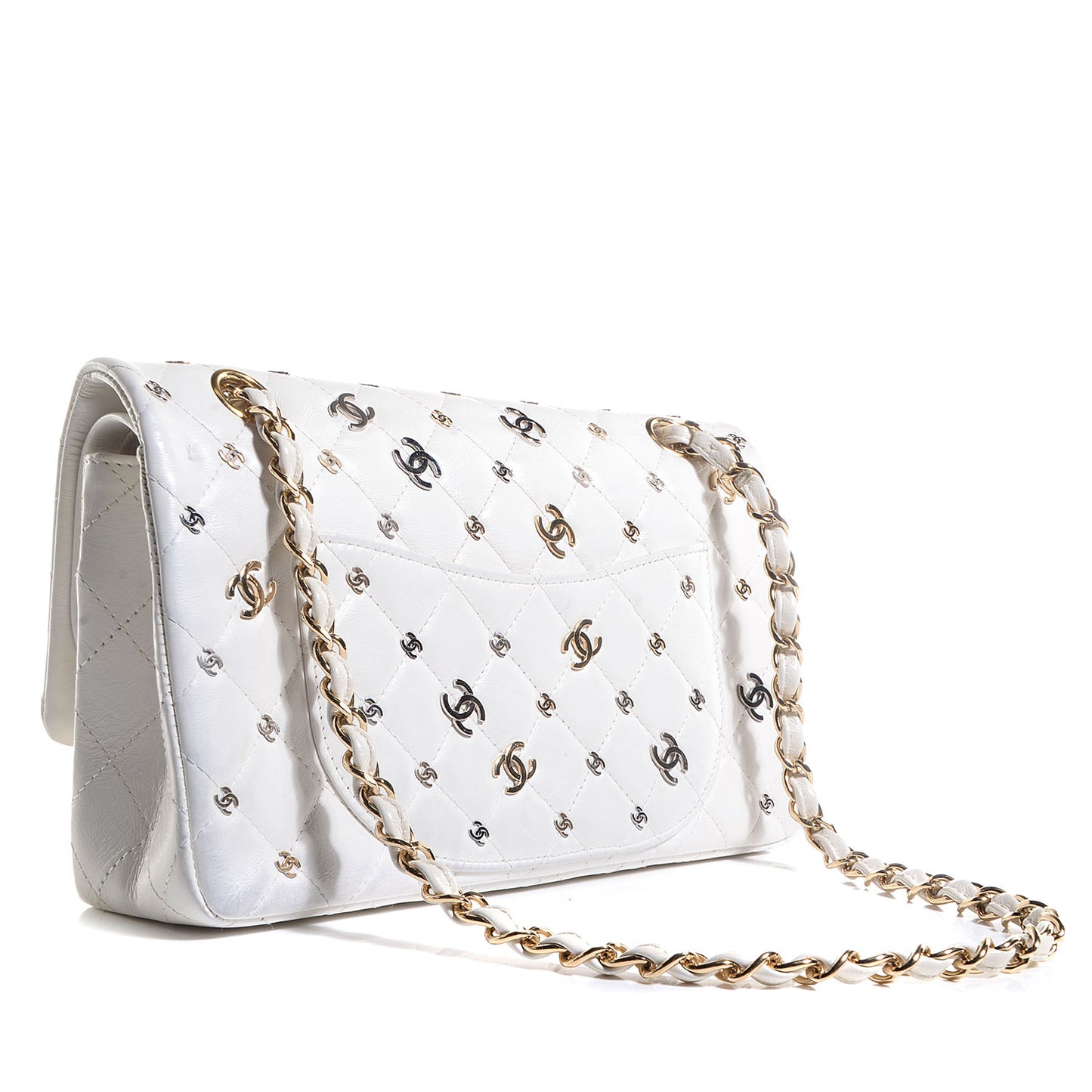Calfskin CC Punk 2.55 Reissue 225 Flap White