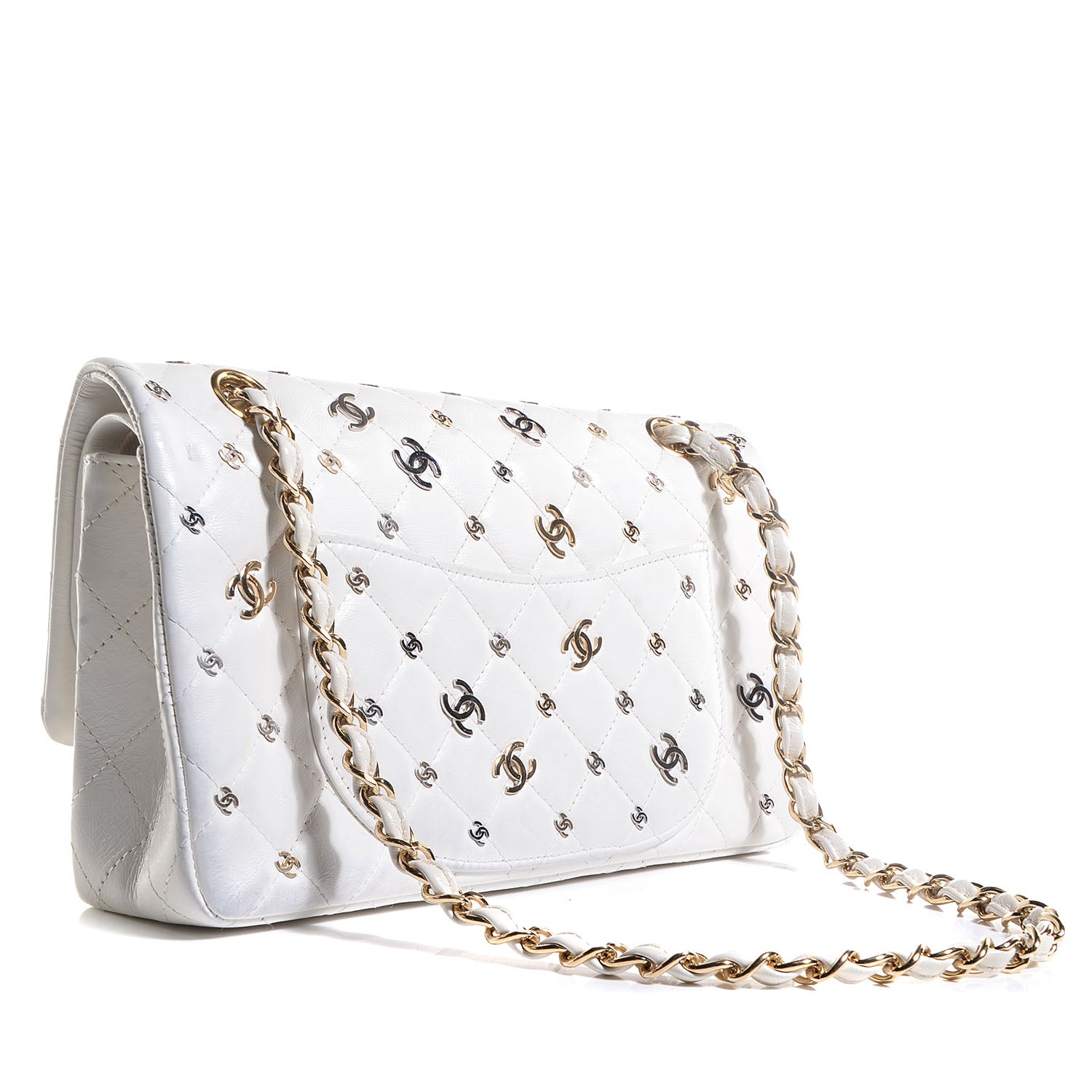 Chanel Calfskin CC Punk 2.55 Reissue 225 Flap White 3 of 9