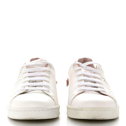 Valentino Garavani Calfskin Womens Backnet Sneakers 38.5 White Pink 2 of 9