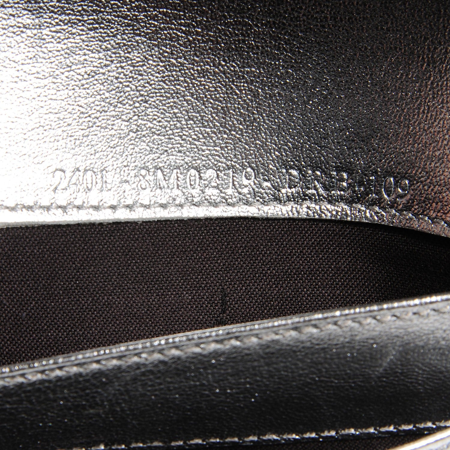 Fendi Metallic Calfskin Wallet On Chain Silver 8 of 8