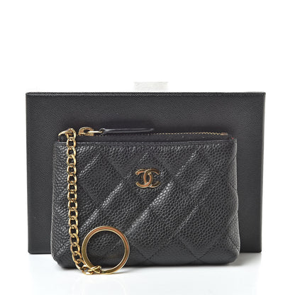 Chanel Caviar Quilted Key Holder Case Black 9 of 9