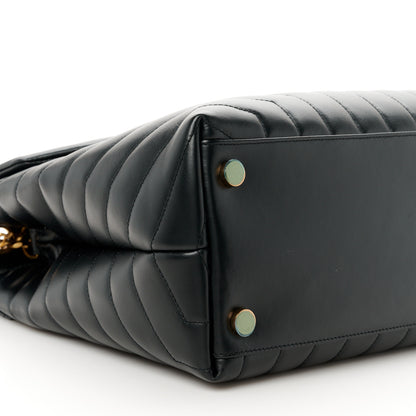 Saint Laurent Calfskin Y Quilted Monogram Large Loulou Chain Satchel Black 10 of 12