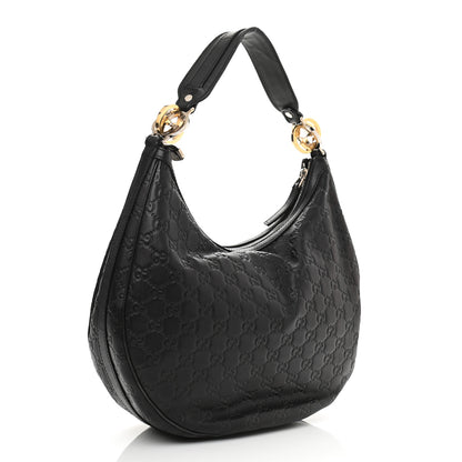 Gucci Guccissima Medium GG Twins Hobo Black 3 of 12