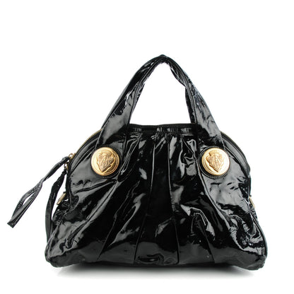 Gucci Patent Medium Hysteria Top Handle Bag Black 1 of 7