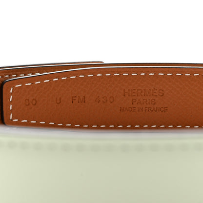 Hermes Swift Epsom 24mm Belt Strap 80 32 Vert Fizz Gold 5 of 6