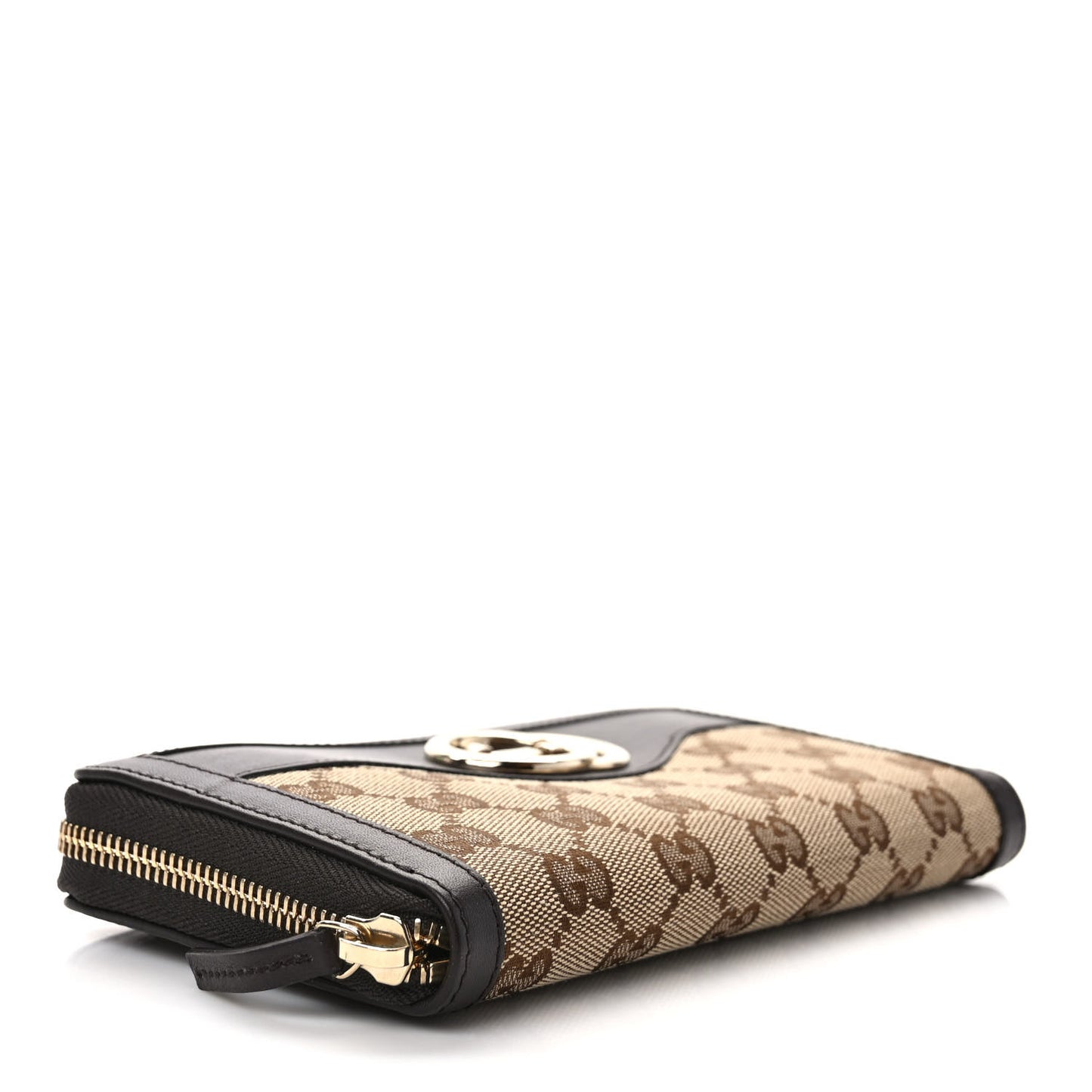 Monogram Margaux Calfskin Sukey Zip Around Wallet Beige Ebony Cocoa