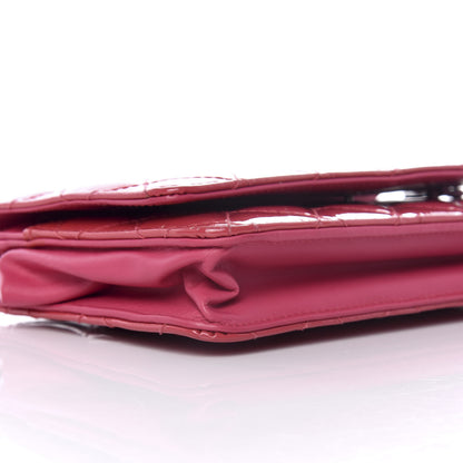 Chanel Patent Quilted Wallet On Chain WOC Pink 8 of 10