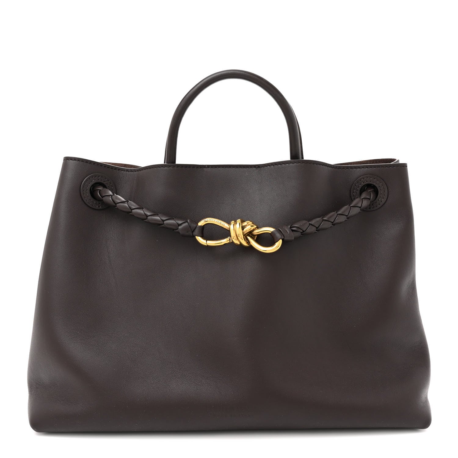 Bottega Veneta Silky Calfskin Medium Andiamo Shoulder Bag Fondant 1 of 9