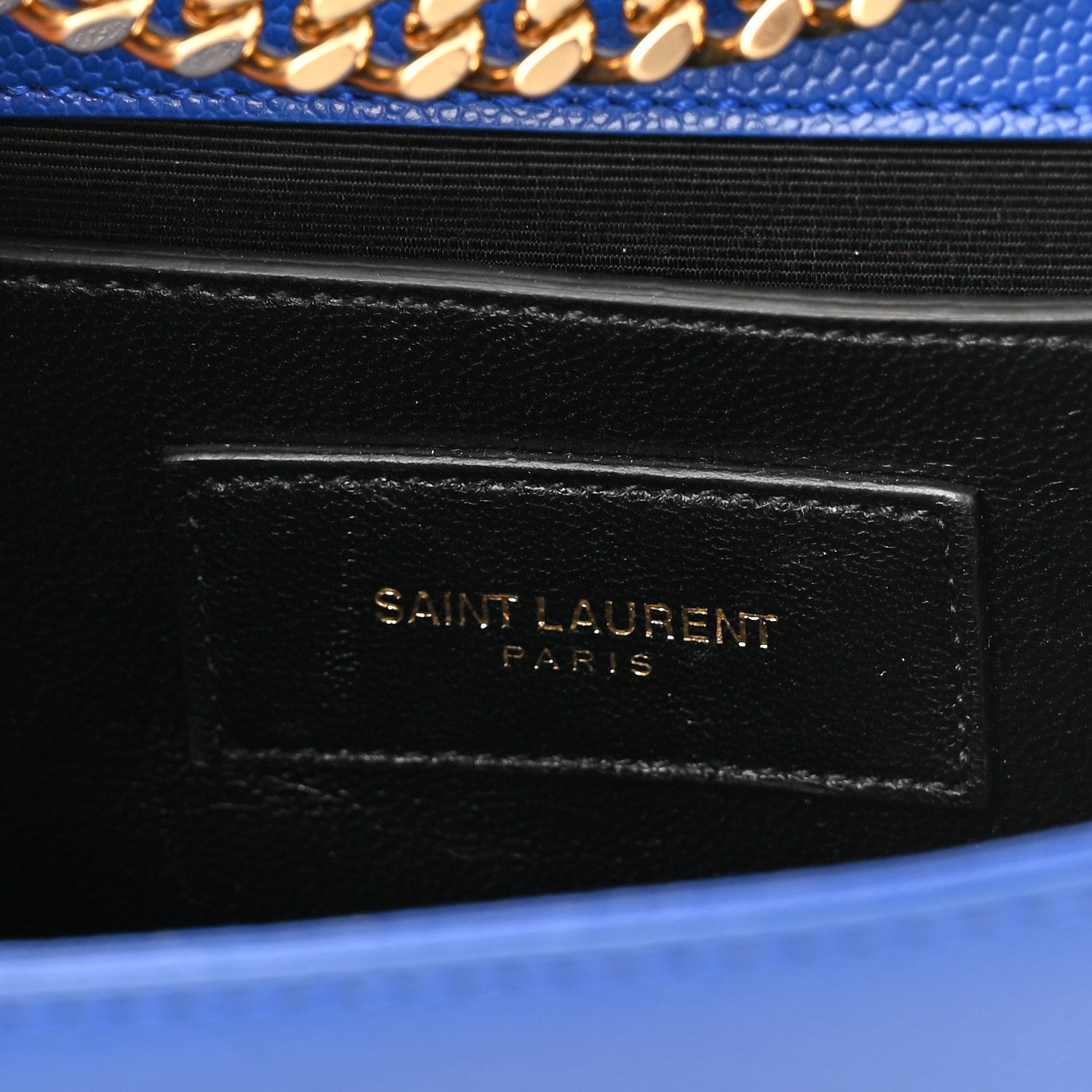 Saint Laurent Grain De Poudre Small Classic Monogram Kate Satchel Royal Blue 6 of 12
