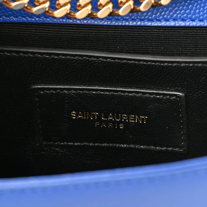 Saint Laurent Grain De Poudre Small Classic Monogram Kate Satchel Royal Blue 6 of 12