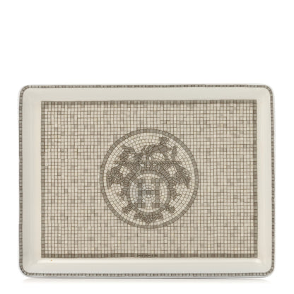 Hermes Porcelain Mosaique au 24 Platine Sushi Plate 1 of 5