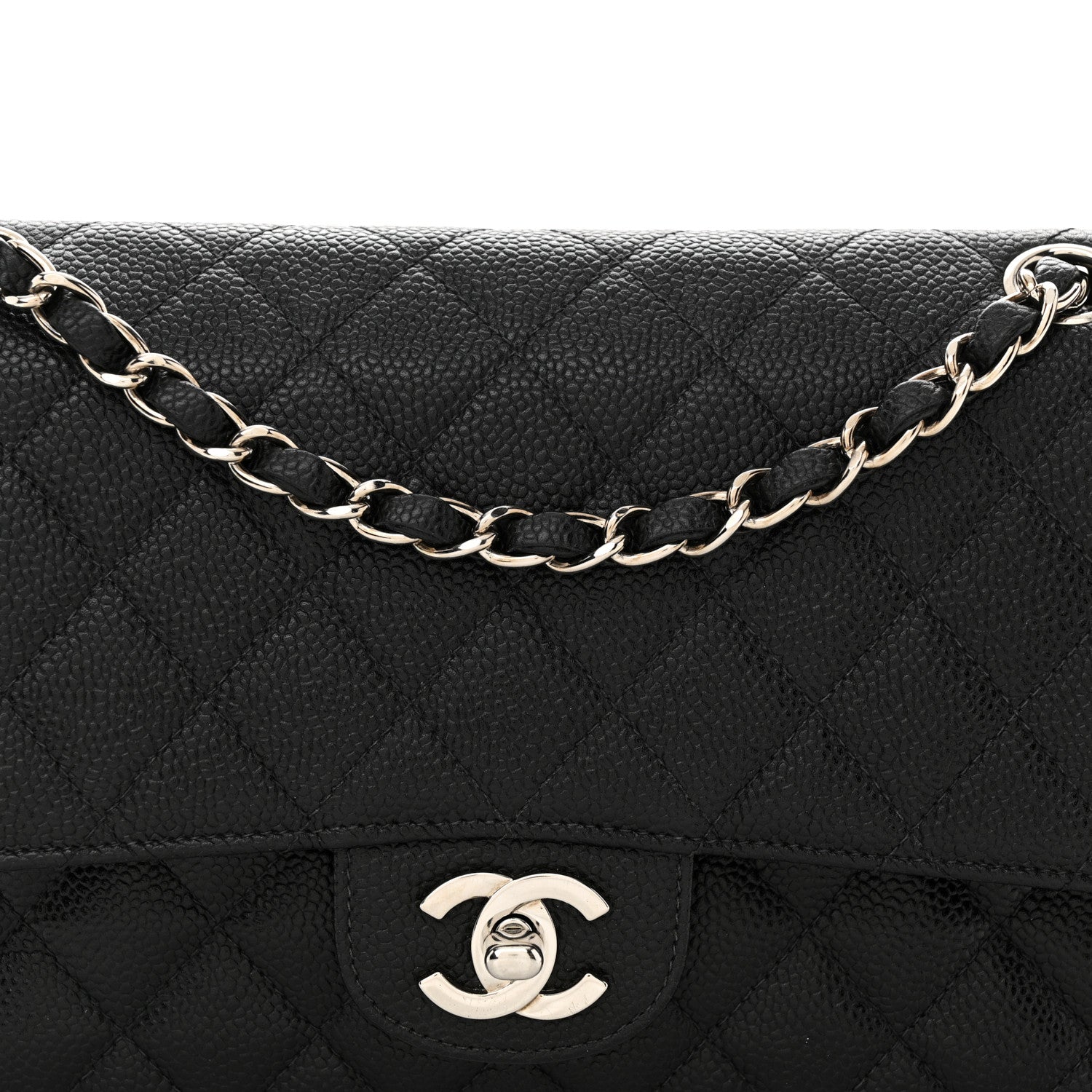 Chanel Caviar Quilted Medium Double Flap Black 8 of 16