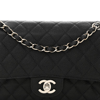 Chanel Caviar Quilted Medium Double Flap Black 8 of 16