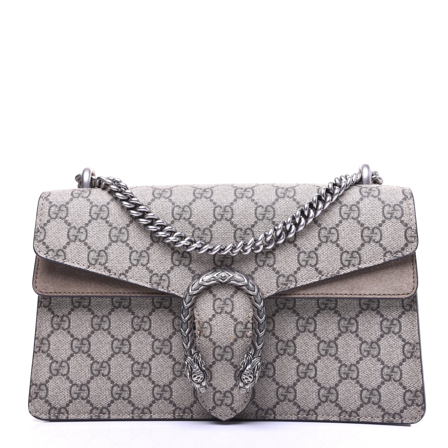 Gucci GG Supreme Monogram Small Dionysus Shoulder Bag Taupe 1 of 17