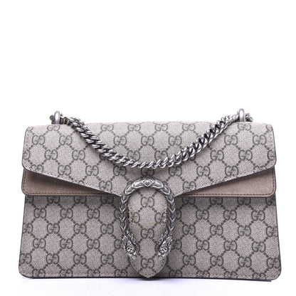 Gucci GG Supreme Monogram Small Dionysus Shoulder Bag Taupe 1 of 17