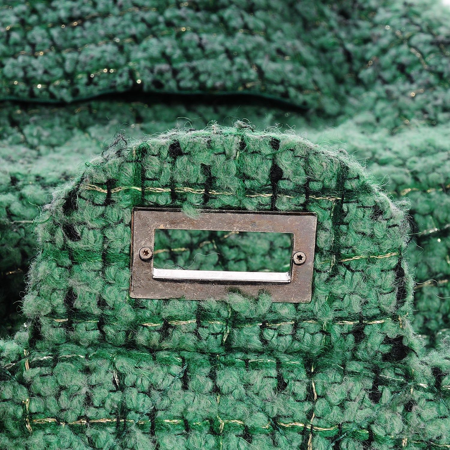 Chanel Tweed Easy 2.55 Reissue XXL Maxi Flap Green 5 of 8