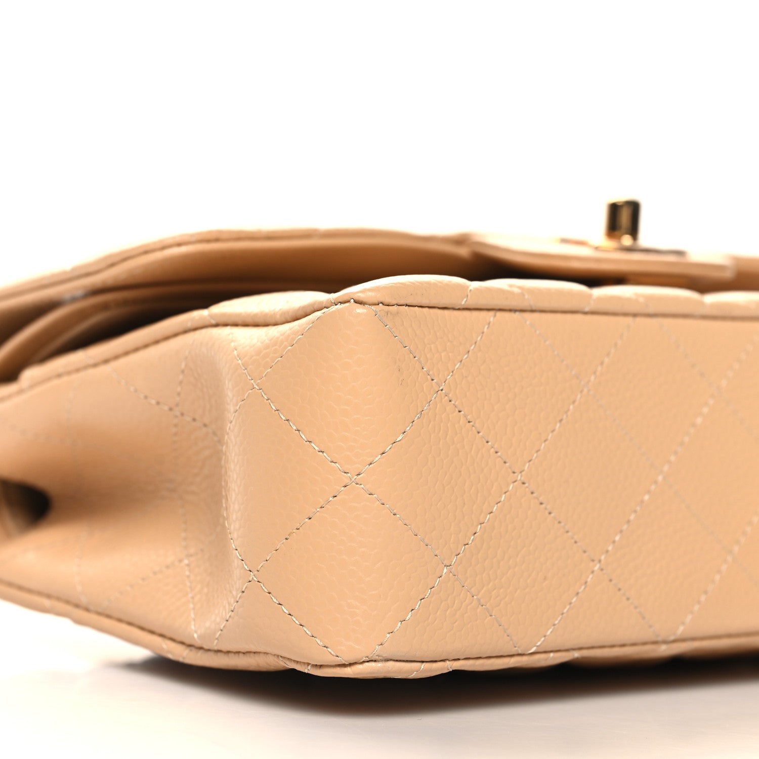 Chanel Caviar Quilted Small Double Flap Beige 9 of 10