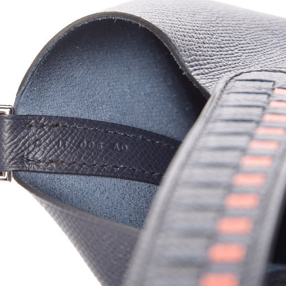 Hermes Epsom Tressage De Cuir Picotin Lock 22 MM Bleu Indigo Black Terre Battue 7 of 8