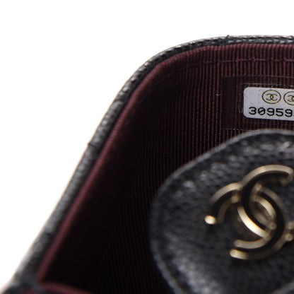 Chanel Caviar Quilted Flap Card Holder On Chain Black 11 of 13