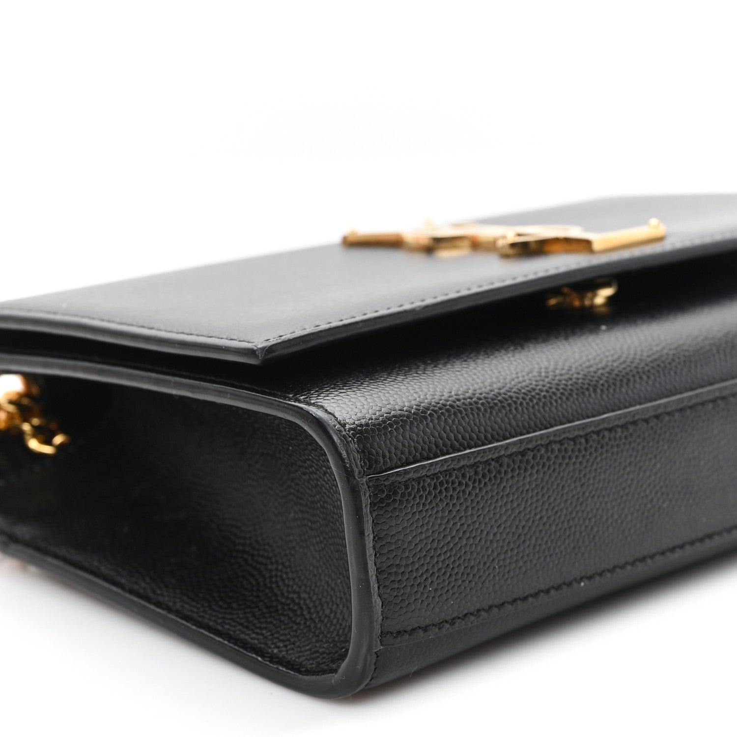 Saint Laurent Grain De Poudre Small Monogram Kate Satchel Black 9 of 11