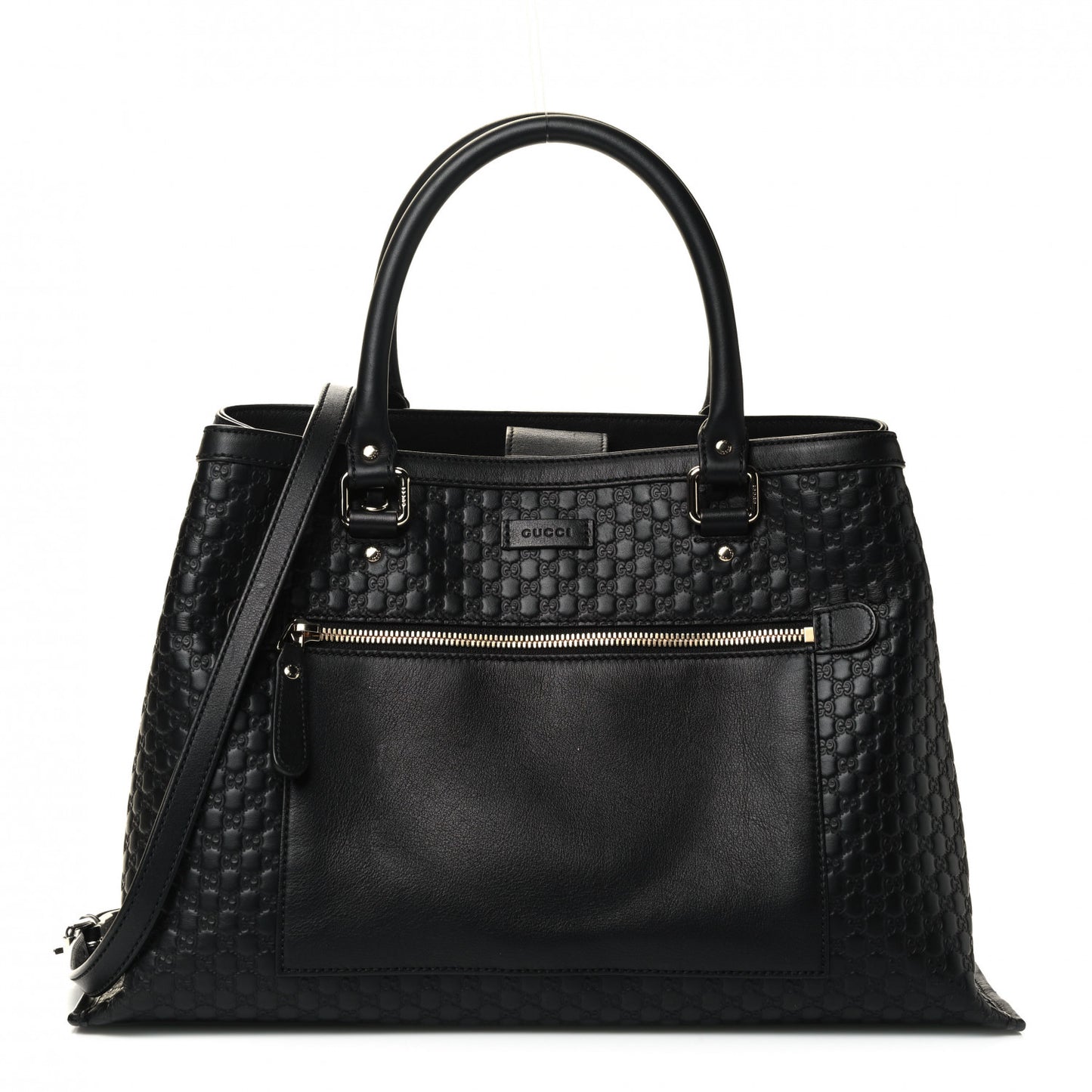 Soft Microguccissima Medium Tote Black