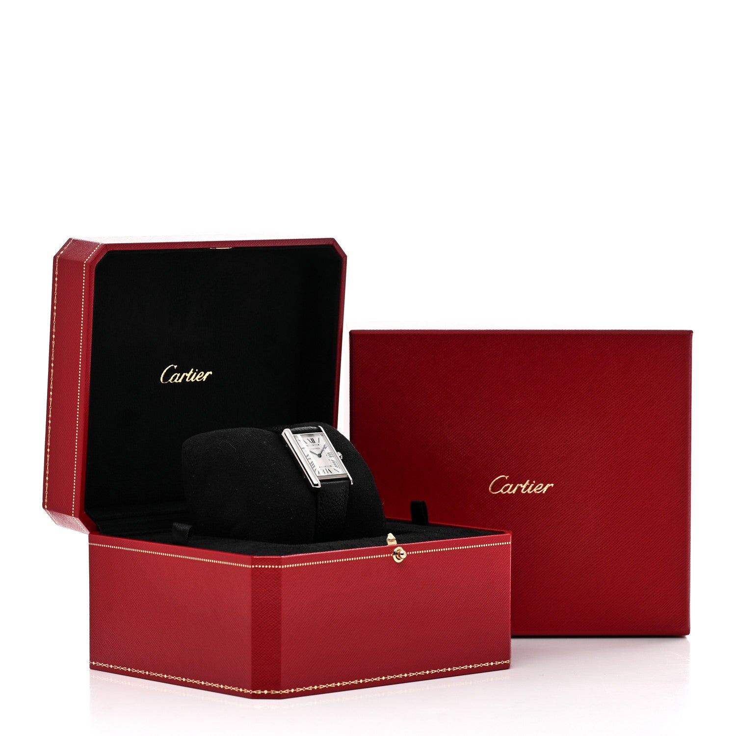 Cartier Stainless Steel Calfskin 25mm Must de Cartier Tank Quartz Watch 5 of 5