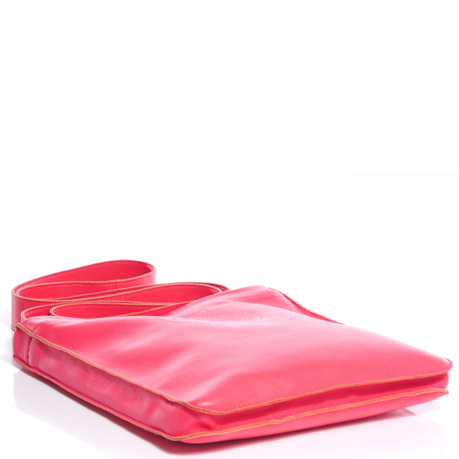 Hermes Milo Lambskin Clou De Selle Pouch Rose Tyrien 6 of 12