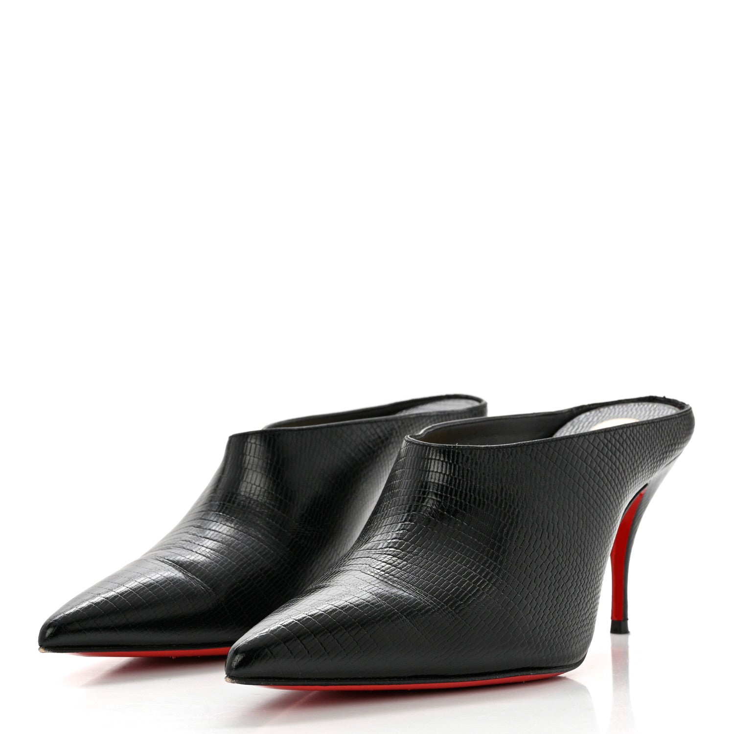 Christian Louboutin Calfskin Zarli Quart 80 Mules 38.5 Black 3 of 8