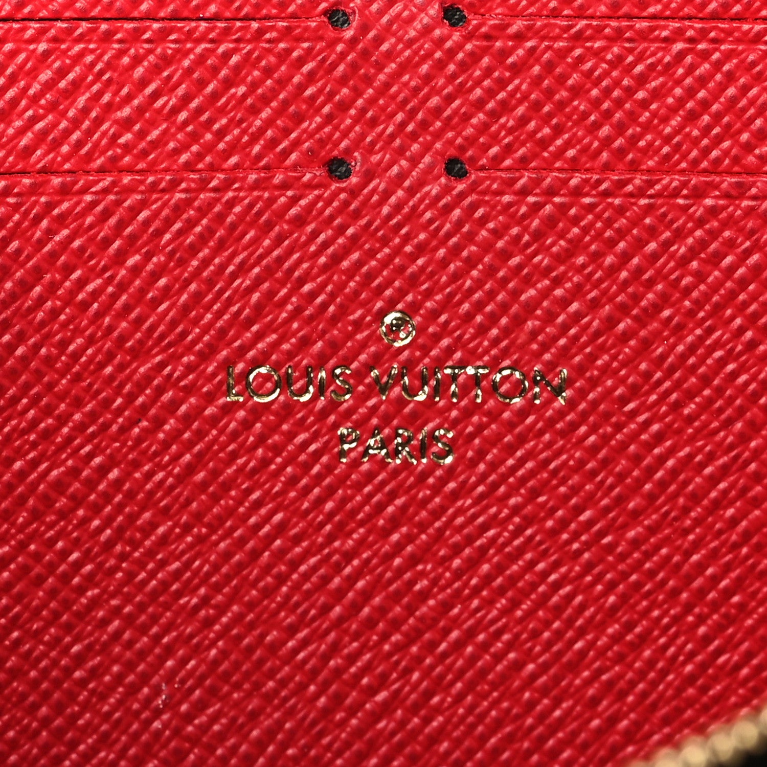 Louis Vuitton Damier Ebene Clemence Wallet Cherry 6 of 7