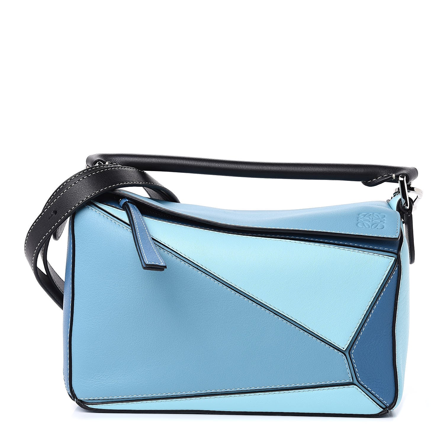 Loewe Calfskin Small Puzzle Bag Light Blue Aqua 1 of 10