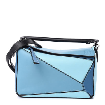 Loewe Calfskin Small Puzzle Bag Light Blue Aqua 1 of 10