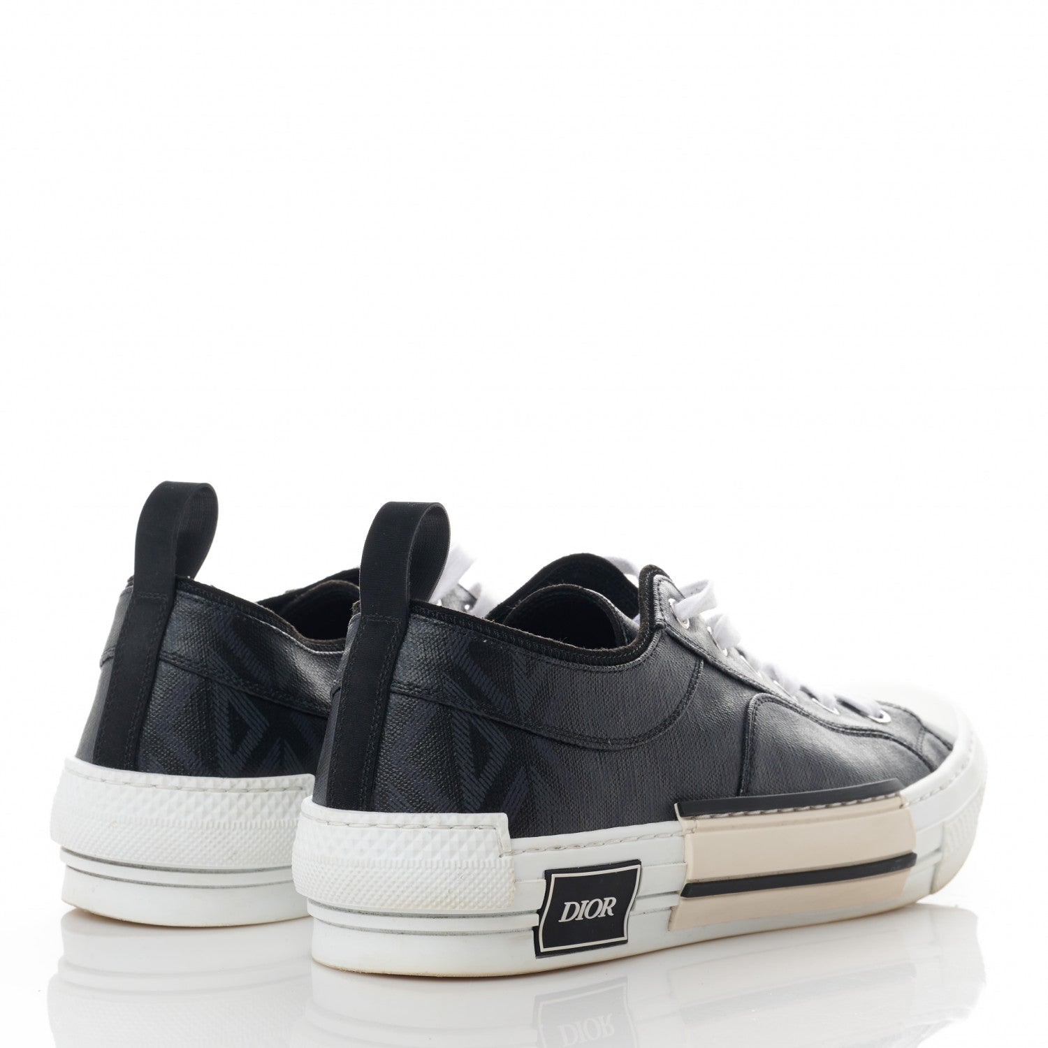 Christian Dior Canvas CD Diamond Mens B23 Low Top Sneakers 42 Black 4 of 8