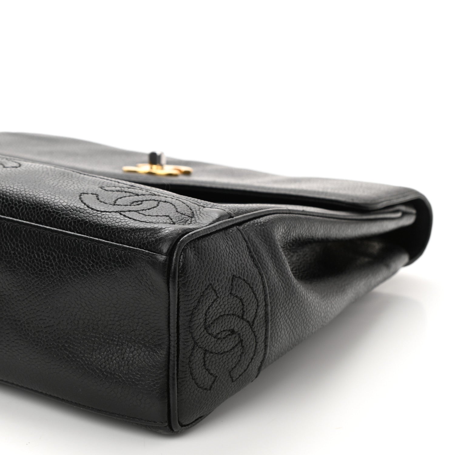 Chanel Caviar Flap Shoulder Bag Black 10 of 10