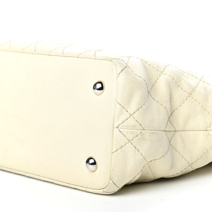 Chanel Grained Calfskin Quilted Small Daily Tote Dark White Black 7 of 8
