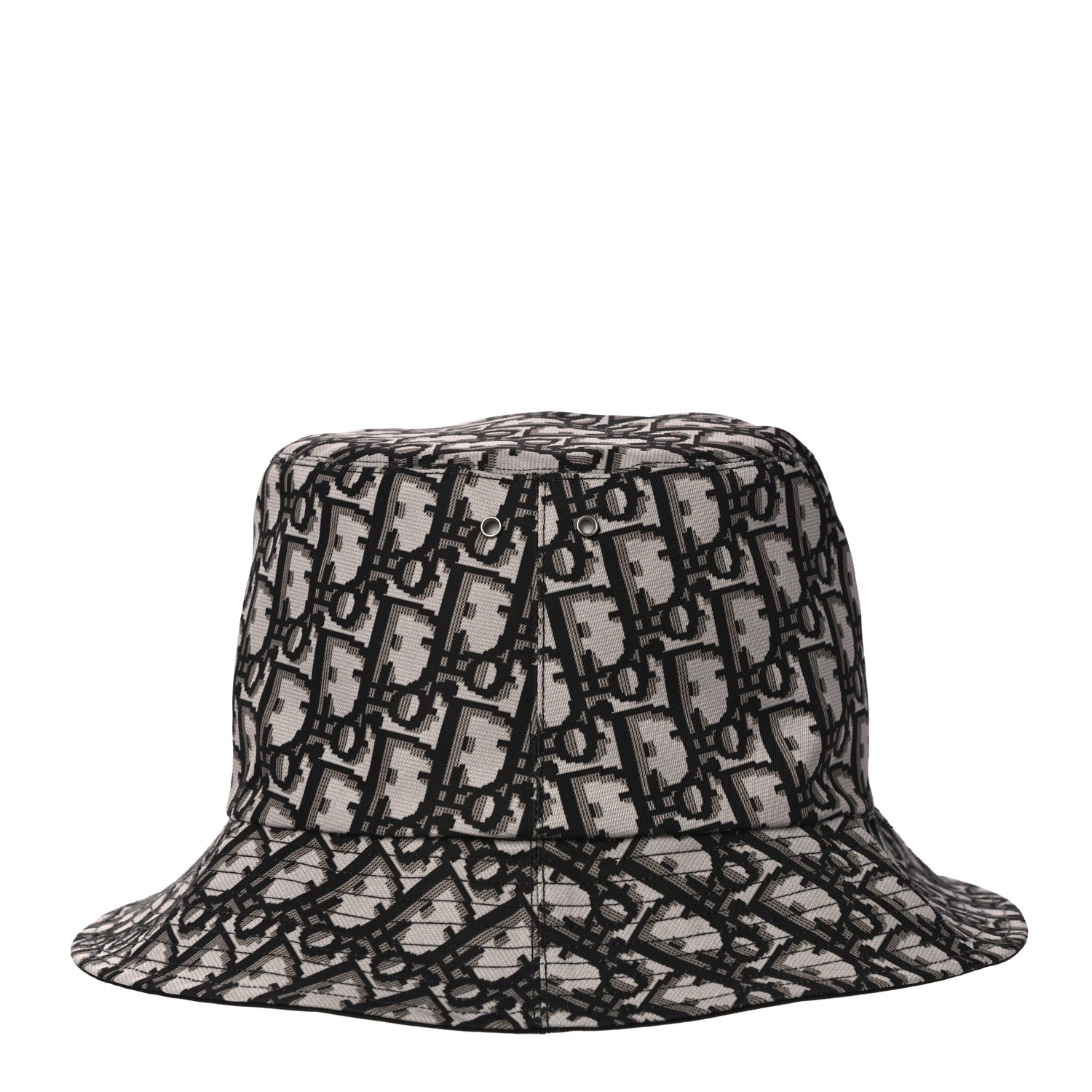 Christian Dior Oblique Reversible Teddy-D Brim Bucket Hat 58 Black 4 of 6