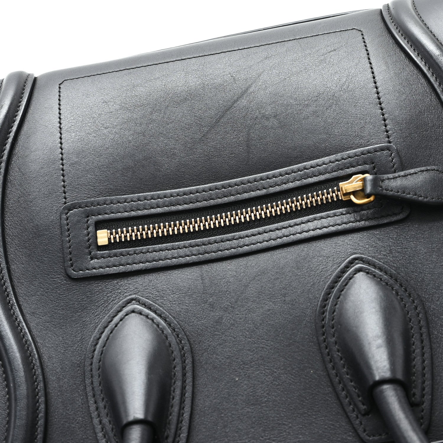 Celine Smooth Calfskin Micro Luggage Black 10 of 11