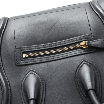 Celine Smooth Calfskin Micro Luggage Black 10 of 11