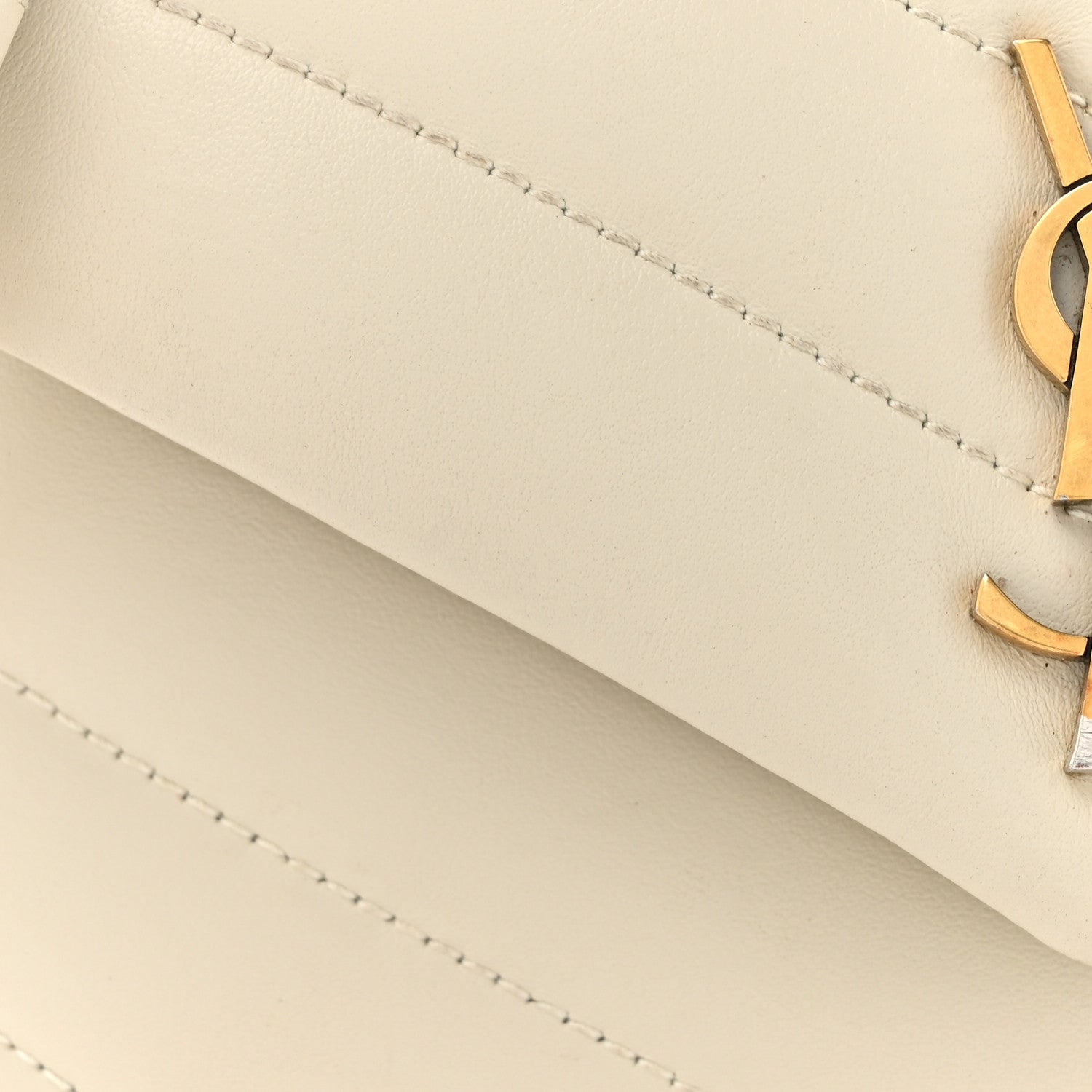 Saint Laurent Calfskin Y Quilted Monogram Toy Loulou Crossbody Bag Crema Soft 9 of 14