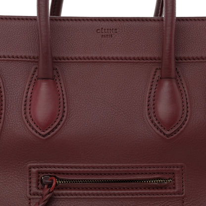 Celine Supple Calfskin Medium Phantom Luggage Burgundy 10 of 19
