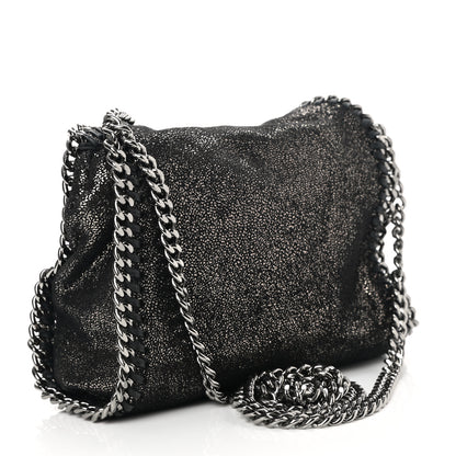 Stella McCartney Chamois Shiny Dotted Tiny Falabella Fold Over Tote Ruthenium 2 of 11