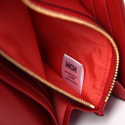 MCM Visetos Patricia Wallet On Chain Ruby Red 7 of 9